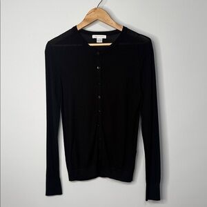 August Silk Black Women's Cardigan Sweater Size Large